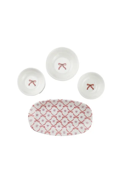 Bambum Moderna - 14 Parça Kahvaltı Takımı Ribbon - Resim 5