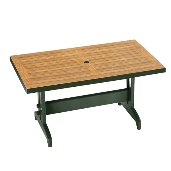 Papatya Diva Plastik Masa - 80x140 Bahçe Balkon Masası -Teak & Ahşap Dekor - Resim 4