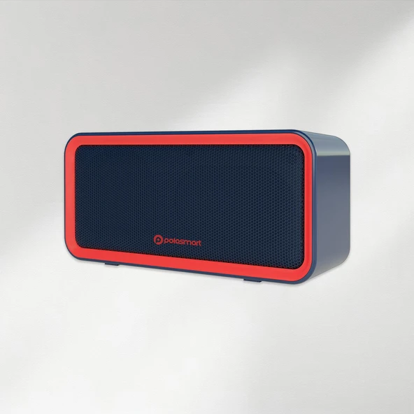 Polosmart FS77 Taşınabilir Şarjlı Kablosuz Bluetooth Speaker Hoparlör Navy Kırmızı - Resim 2