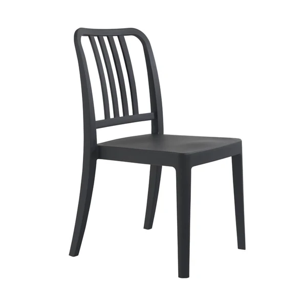 Papatya Varia Sandalye - Bahçe, Balkon, Mutfak Sandalyesi -Antrasit - Resim 4