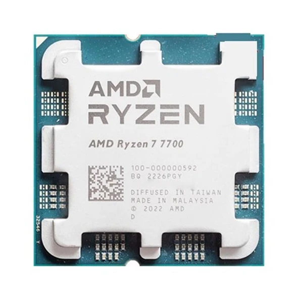 TRAY AMD Ryzen 7 7700 3.80GHz 32MB AM5 TRAY İşlemci (Grafik Kart VAR, Fan YOK) ürün görseli 1