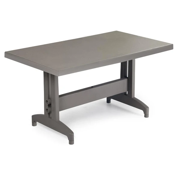 Papatya Nova Plastik Masa Teak - 70x120 Bahçe Balkon Masası - Resim 3