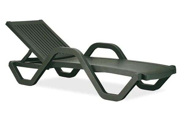 Papatya Myra Kollu Şezlong Beyaz - Plaj Havuz Bahçe Şezlong - Resim 7