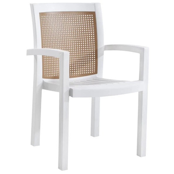 Papatya Vira Plastik Koltuk Beyaz - Plastik Bahçe Balkon Sandalyesi ürün görseli 1