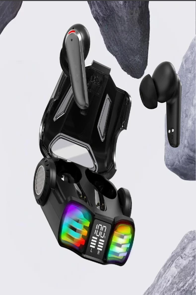 Profesyonel Kablosuz Oyuncu Kulaklık Wireless LED Işıklı Gaming Headset Hassas Ses Algılamalı RGB - Resim 2