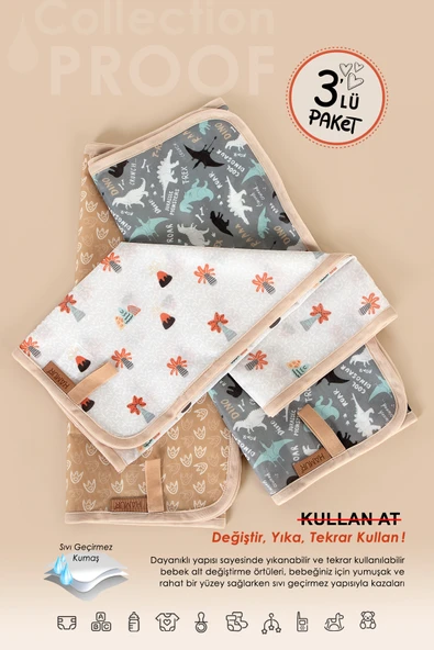 PROOF ALT AÇMA ÖRTÜSÜ 47x74 CM 3'LÜ BEJ GRUP - Resim 3