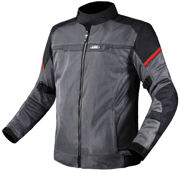 LS2 RIVA MONT SİYAH-GRİ-KIRMIZI ürün görseli