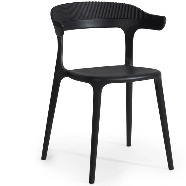 Papatya Luna Stripe Koltuk - Bahçe Balkon Mutfak Sandalyesi R.Yeşil - Resim 3