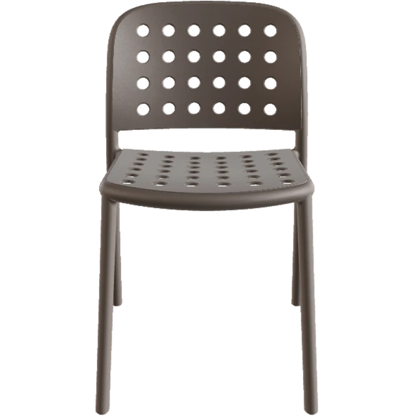 Papatya Bomonti Sandalye Küllü Kahve 2li Paket - Plastik Bahçe Balkon Mutfak Sandalyesi - Resim 2