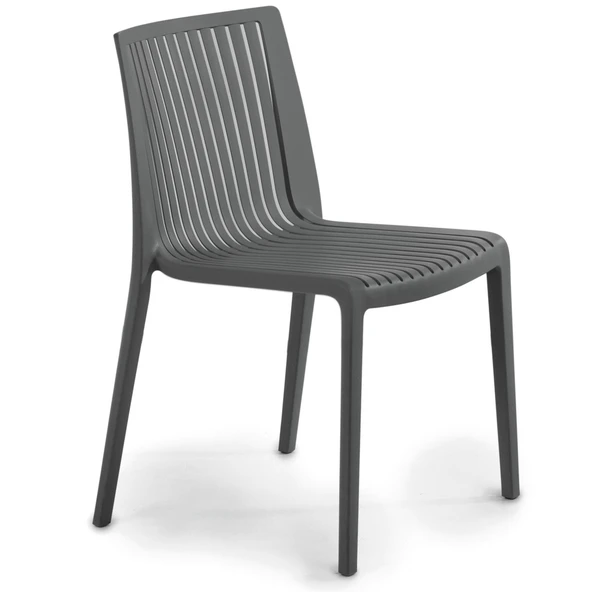 Papatya Cool Plastik Sandalye 2li Paket Mor - Bahçe Balkon Mutfak Sandalyesi - Resim 4