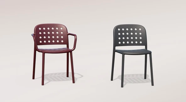 Papatya Bomonti Sandalye Küllü Kahve - Plastik Bahçe Balkon Mutfak Sandalyesi - Resim 5