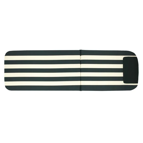 Papatya Şezlong Minderi Yeşil Ekru Çizgili 55X185 cm ürün görseli 1