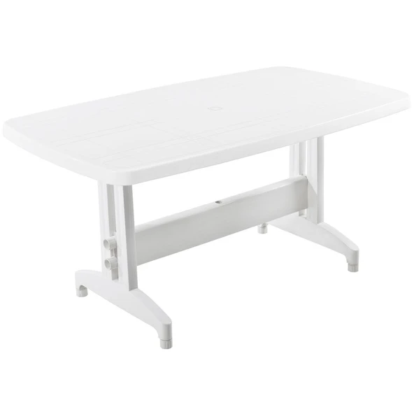 Papatya Prestige Plastik Masa Teak - 88x155 Bahçe Balkon Masası - Resim 2