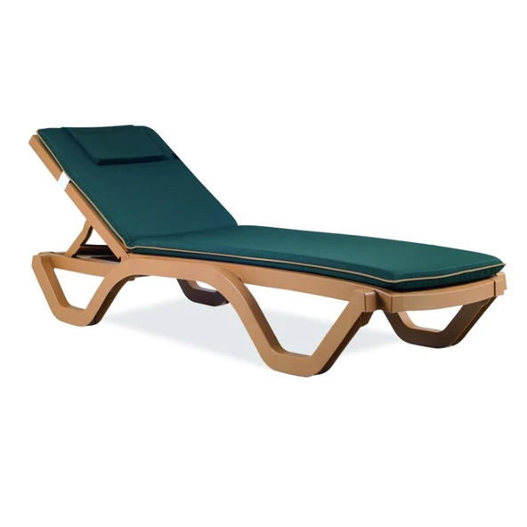 Papatya Şezlong Minderi Teak Ekru Çizgili 55X185 cm - Resim 5