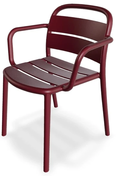 Papatya Balat Sandalye Marmara Mavisi - Plastik Bahçe Balkon Mutfak Sandalyesi - Resim 10