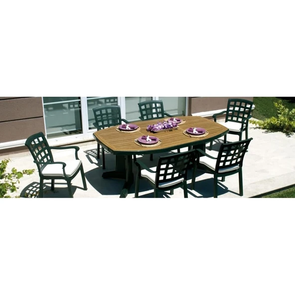 Papatya Pasha Plastik Koltuk Küllü Kahve 4lü Paket - Bahçe, Balkon, Teras Sandalyesi - Resim 8