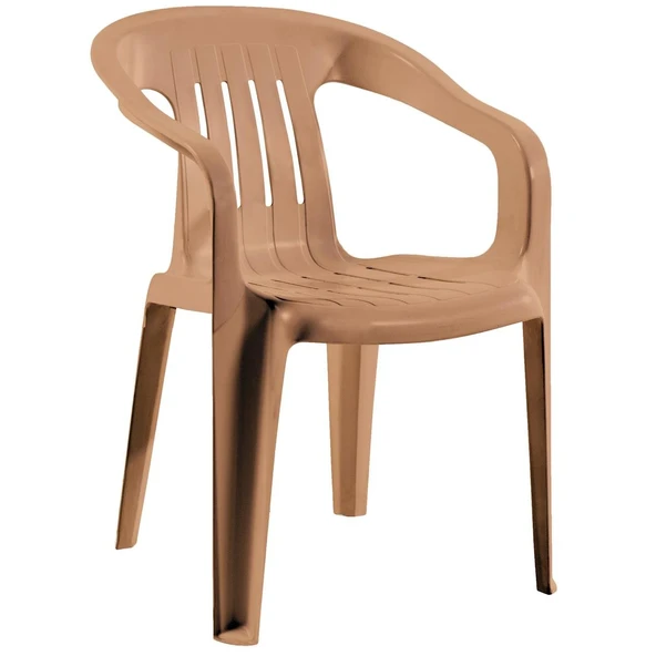 Papatya Elit Koltuk Teak 2li Paket - Plastik Bahçe Balkon Sandalyesi - Resim 2