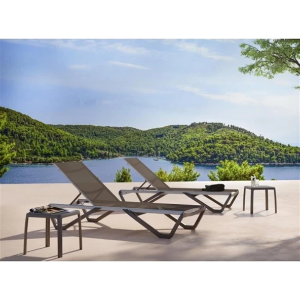 Papatya Wave Sehpa Antrasit - Bahçe, Balkon, Şezlong Sehpası - Resim 6