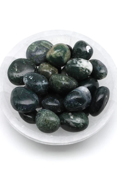 Yosun Akik Doğal Taş Tamburlanmış Parça - Tımbıl ürün görseli