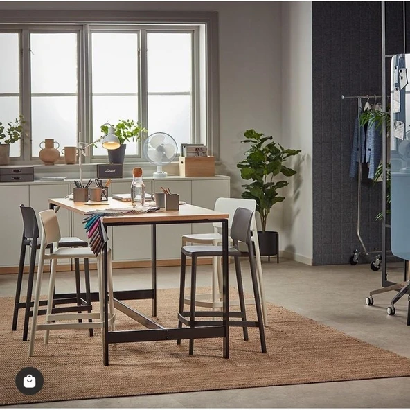 Papatya Joy Bar Sandalyesi 65 Cm Kırmızı - Kolçaksız - Resim 7