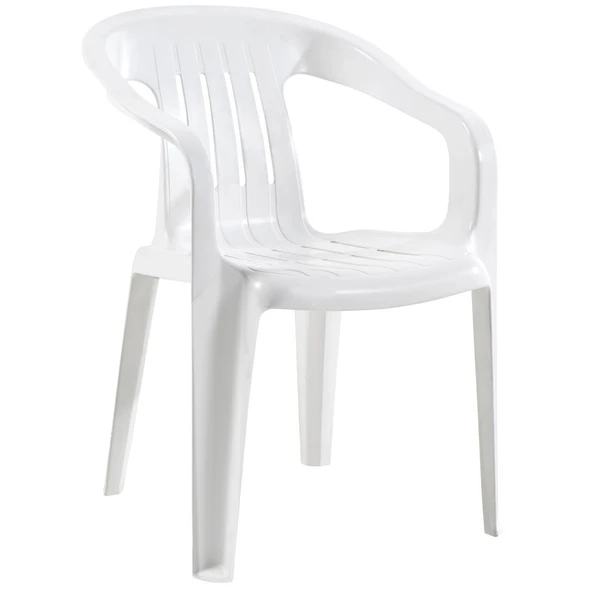 Papatya Elit Koltuk Teak 6lı Paket - Plastik Bahçe Balkon Sandalyesi - Resim 3