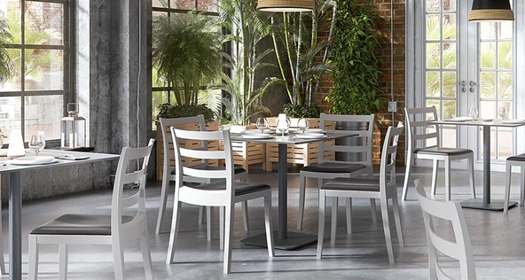 Papatya Nosta Sandalye - Bahçe Balkon Mutfak Sandalyesi Beyaz - Resim 8