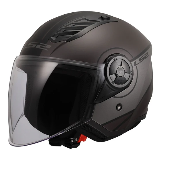 LS2 AIRFLOW 2 COVER MAT SİYAH-GRİ KASK ürün görseli