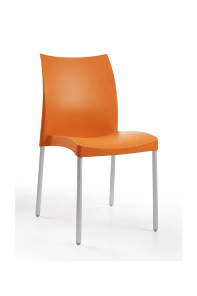 Papatya Marvel Sandalye - Alüminyum Ayaklı Bahçe Mutfak Balkon Sandalyesi -Turuncu ürün görseli 1