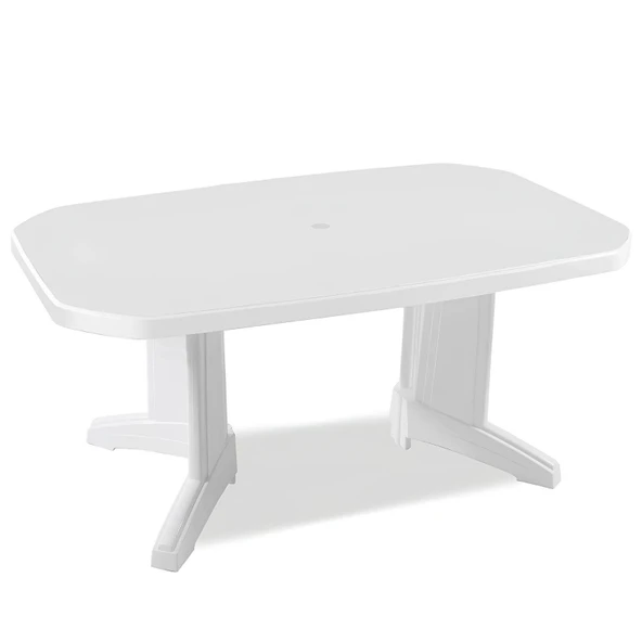 Papatya Laguna 100x165 Yeşil Masa - 8 Kişilik Balkon Bahçe Veranda Teras Dış mekan Masası - Resim 2