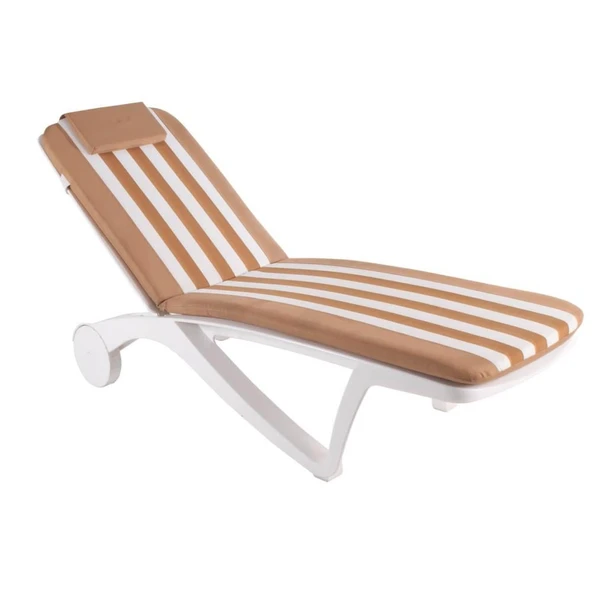 Papatya Elegance Plastik Şezlong Beyaz (4 ADET) - Resim 5