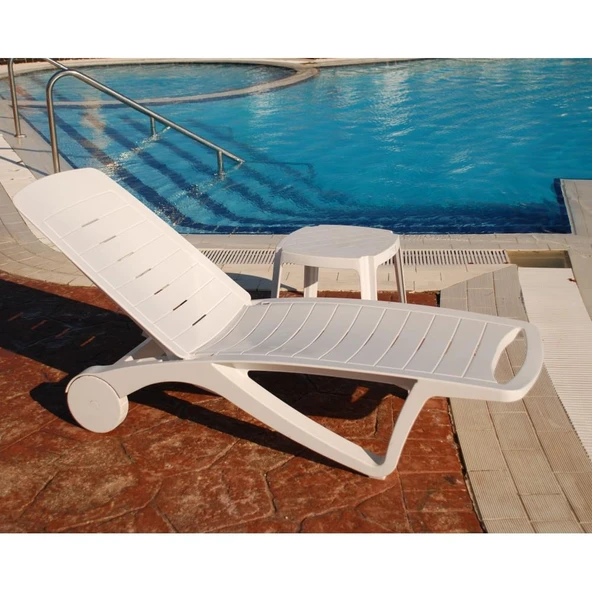 Papatya Elegance Plastik Şezlong Beyaz (4 ADET) - Resim 4
