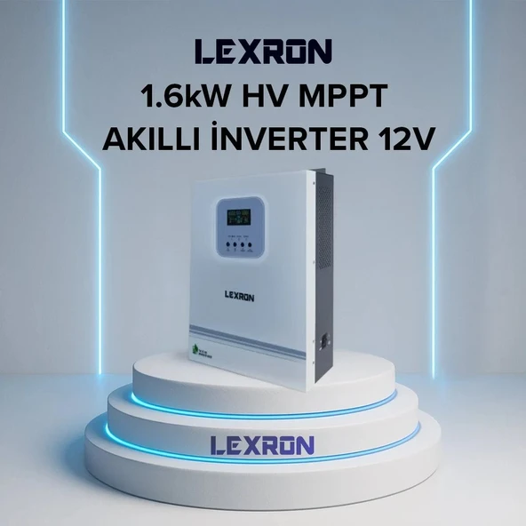 LEXRON - İnges 12 Volt 1.6 KW MPPT AKILLI TAM SİNÜS İNVERTER - 1600 WATT -12 VOLT 220 VOLT ÇEVİRİCİ ürün görseli 1
