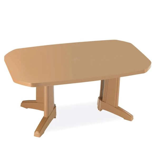 Papatya Laguna 100x165 Yeşil Masa - 8 Kişilik Balkon Bahçe Veranda Teras Dış mekan Masası - Resim 4