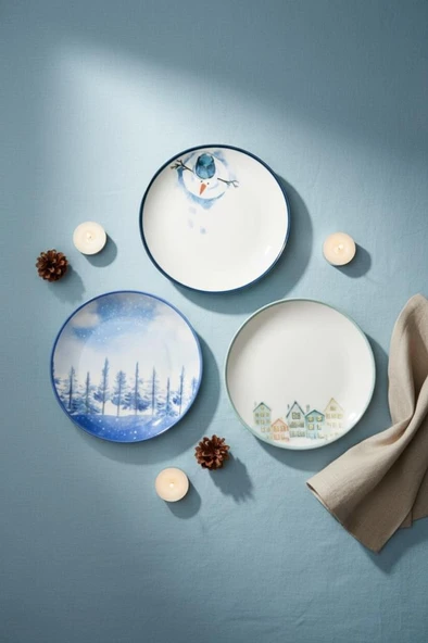 Bambum Moderna - 14 Parça Kahvaltı Takımı Winter Time - Resim 3