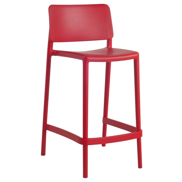 Papatya Joy Bar Sandalyesi 65 Cm Deniz Mavisi - Kolçaksız - Resim 3