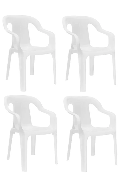 Papatya Mini Çocuk Koltuğu Beyaz 4lü Paket - Kreş Sandalye ürün görseli 1