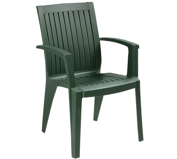 Papatya Alize Koltuk Yeşil 6lı Paket - Plastik Bahçe Balkon Koltuğu - Resim 4