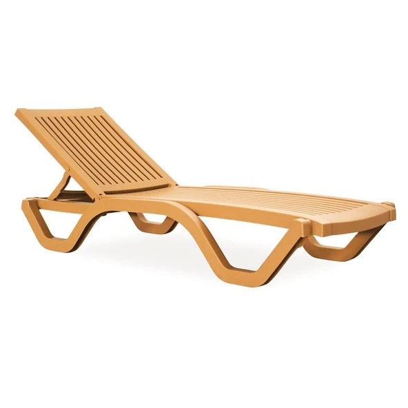 Papatya Myra Kolsuz Şezlong Beyaz - Plaj Havuz Bahçe Şezlong - Resim 5