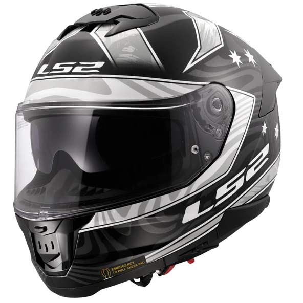 LS2 STREAM 2 GALDAM SİYAH-BEYAZ KASK ürün görseli