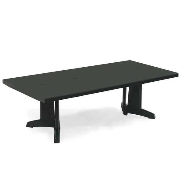 Papatya Katar Plastik Masa - Bahçe Masası 115x240cm 10 Kişilik - Yeşil Renk ürün görseli 1