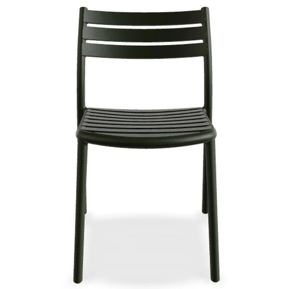 Papatya Hisar Sandalye Servi Yeşil - Plastik Bahçe Balkon Mutfak Sandalyesi - Resim 2