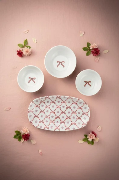 Bambum Moderna - 14 Parça Kahvaltı Takımı Ribbon ürün görseli 1