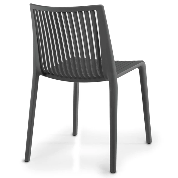 Papatya Cool Plastik Sandalye Kırmızı - Bahçe Balkon Mutfak Sandalyesi - Resim 10