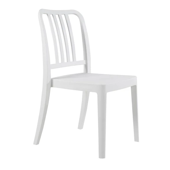 Papatya Varia Sandalye - Bahçe, Balkon, Mutfak Sandalyesi -Beyaz - Resim 3