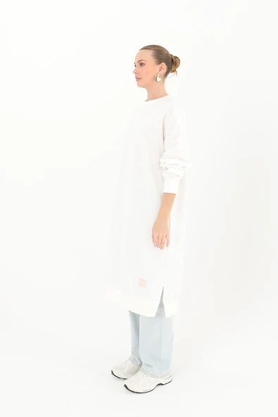 Kadın Basic Uzun Tunic - Resim 3
