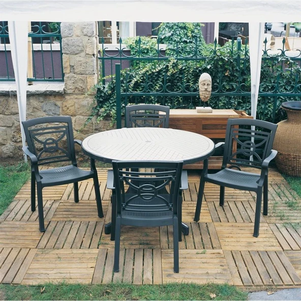 Papatya Commadore Koltuk Yeşil - Plastik Bahçe Balkon Sandalyesi - Resim 10