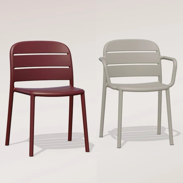 Papatya Beykoz Sandalye Antrasit - Plastik Bahçe Balkon Mutfak Sandalyesi - Resim 7