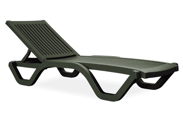 Papatya Myra Kolsuz Şezlong Beyaz - Plaj Havuz Bahçe Şezlong - Resim 7