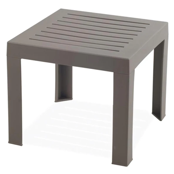 Papatya Suda Plastik Sehpa Beyaz 40x40x35 cm - Taşınabilir Demonte Yapı ürün görseli