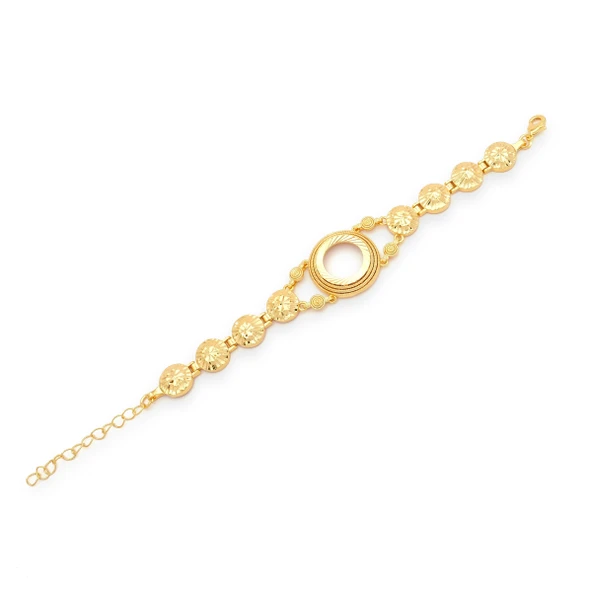 Altın Kaplama İmitasyon Desenli Çeyrek Çerçeveli Bileklik BLK-1196 ürün görseli